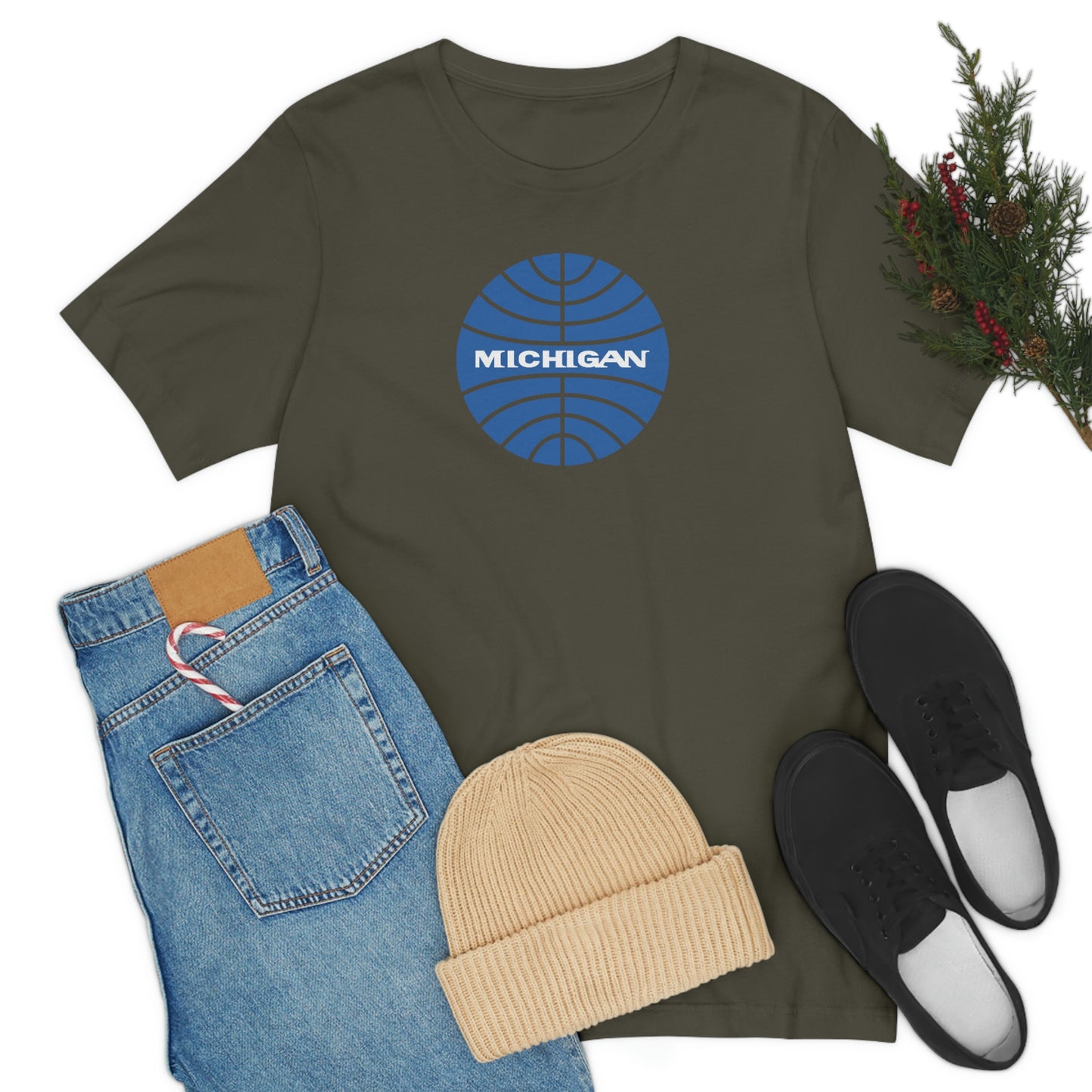 'Michigan' T-Shirt (Retro Airline Parody)  | Unisex Standard Fit