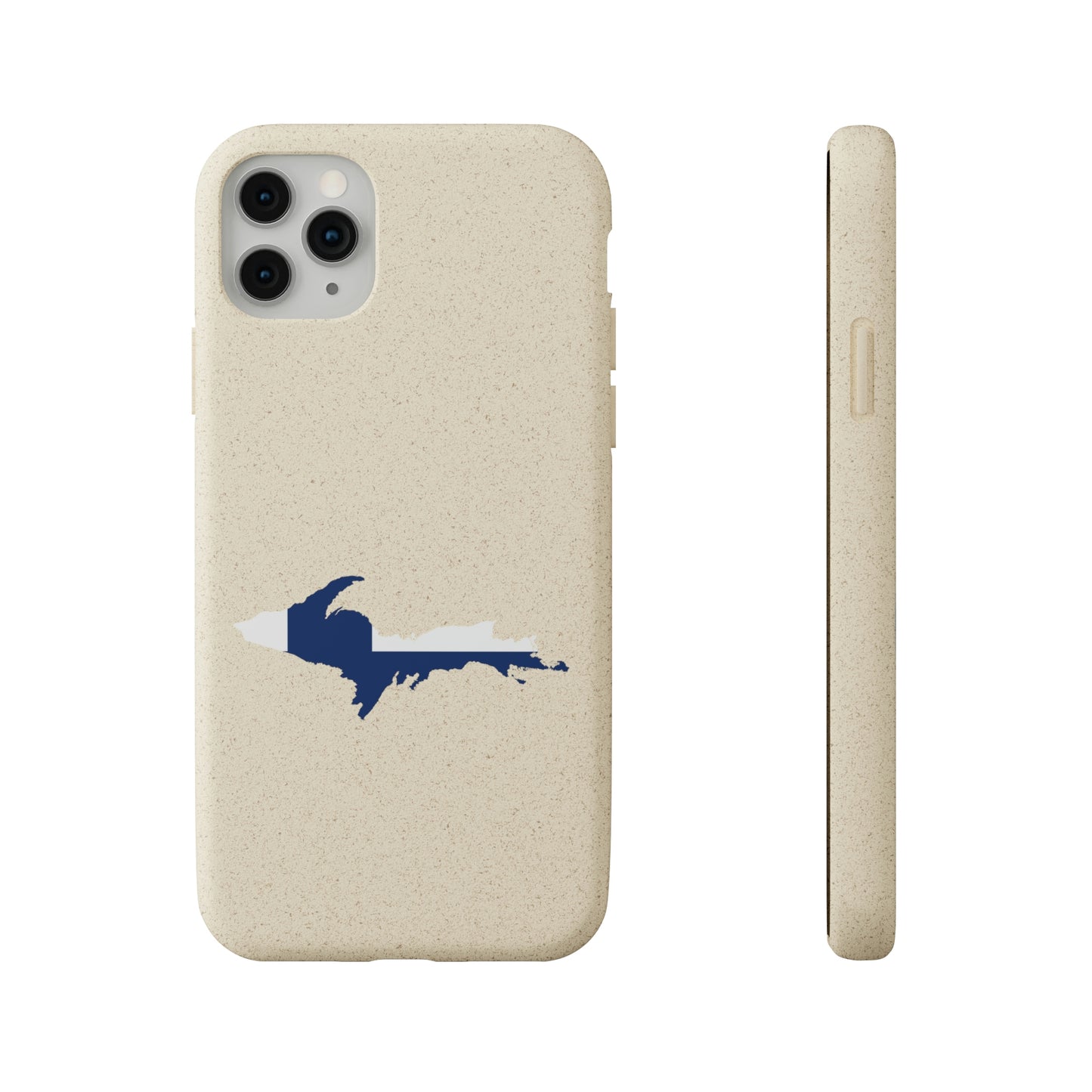 Michigan Upper Peninsula Biodegradable Phone Cases (w/ UP Finland Flag Outline) | Apple iPhone