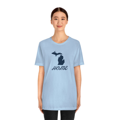 Michigan 'Home' T-Shirt (Retro Script Font) | Unisex Standard Fit