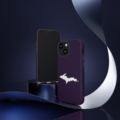 Michigan Upper Peninsula Tough Phone Case (Blackcurrant w/ UP Outline) | Apple iPhone