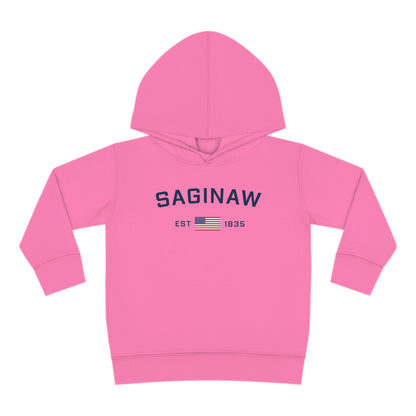 'Saginaw EST 1835 ' Hoodie (w/USA Flag Outline) | Unisex Toddler