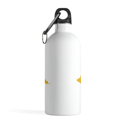 Michigan Upper Peninsula Water Bottle (w/ Gold UP Outline) | 14oz Stainless Steel