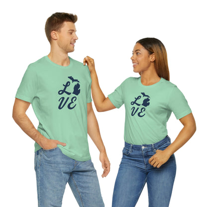 Michigan 'Love' T-Shirt (Retro Script Font) | Unisex Standard Fit