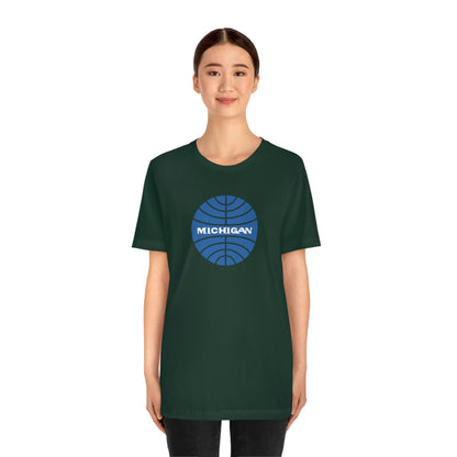 'Michigan' T-Shirt (Retro Airline Parody)  | Unisex Standard Fit