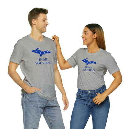 Upper Peninsula 'Je Me Souviens' T-Shirt (w/ UP Quebec Flag Outline) | Unisex Standard Fit