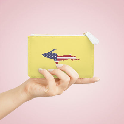 Michigan Upper Peninsula Mini Clutch Bag (Yellow Cherry w/ UP USA Flag Outline)