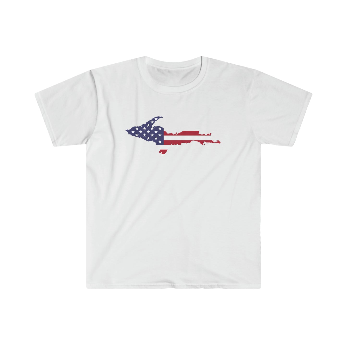 Michigan Upper Peninsula T-Shirt (w/ UP USA Flag Outline) | Unisex Budget