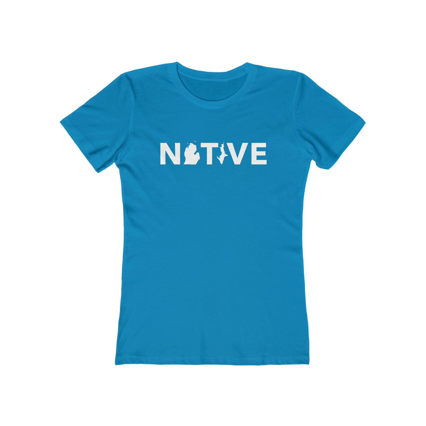 Michigan 'Native' T-Shirt (Geometric Sans Font) | Women's Boyfriend Cut