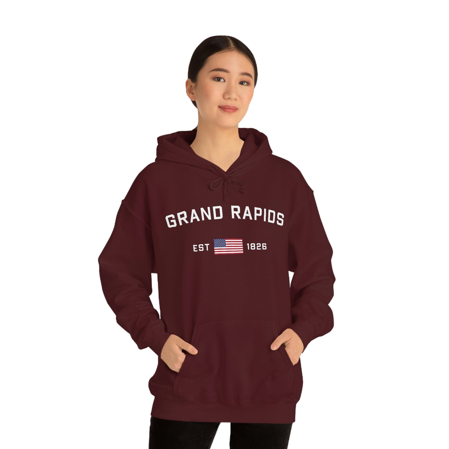 'Grand Rapids EST 1826' (w/USA Flag Outline) | Unisex Standard