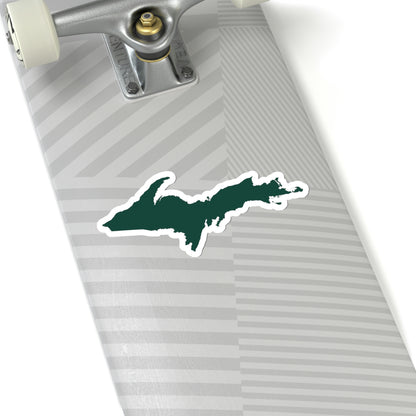 Michigan Upper Peninsula Kiss-Cut Sticker (w/ Green UP Outline)