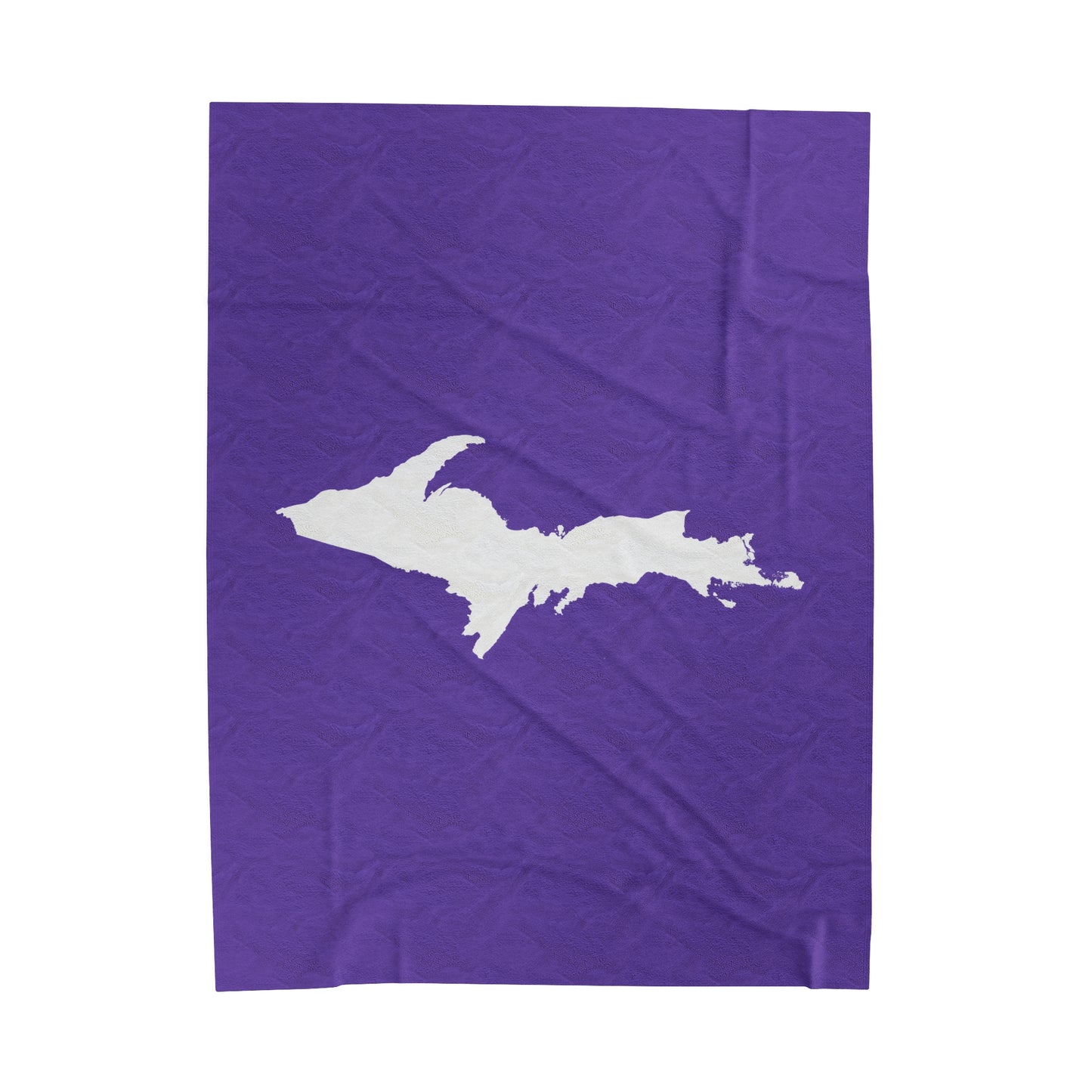 Michigan Upper Peninsula Plush Blanket (w/ UP Outline) | Lake Iris