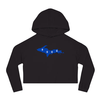 Michigan Upper Peninsula Hoodie (w/ UP Quebec Flag Outline) | Lightweight Cropped