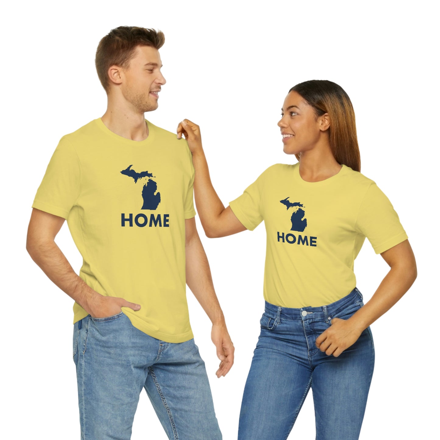 Michigan 'Home' T-Shirt (Geometric Sans Font) | Unisex Standard Fit