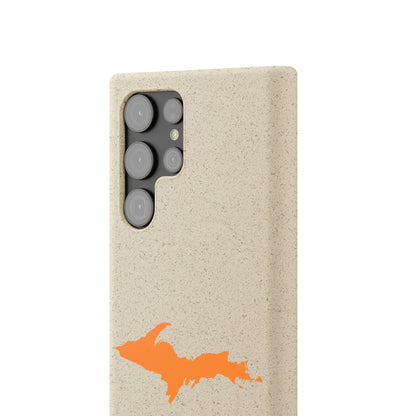 Michigan Upper Peninsula Biodegradable Phone Cases (w/ Orange UP Outline) | Samsung Android