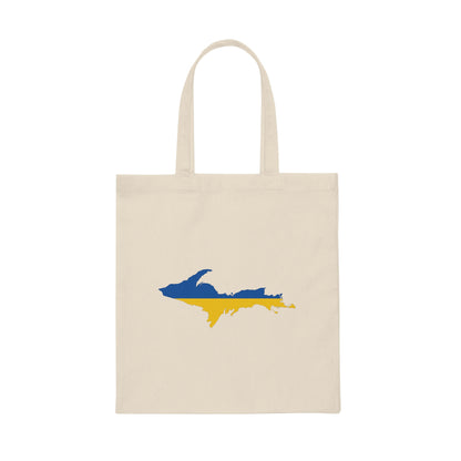 Michigan Upper Peninsula Light Tote Bag (w/ UP Ukraine Flag Outline)