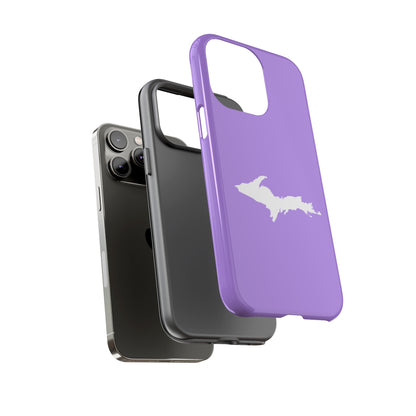 Michigan Upper Peninsula Tough Phone Case (Lavender w/ UP Outline) | Apple iPhone