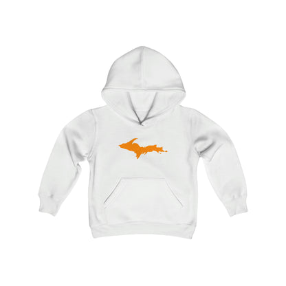 Michigan Upper Peninsula Hoodie (w/ Orange UP Outline)| Unisex Youth