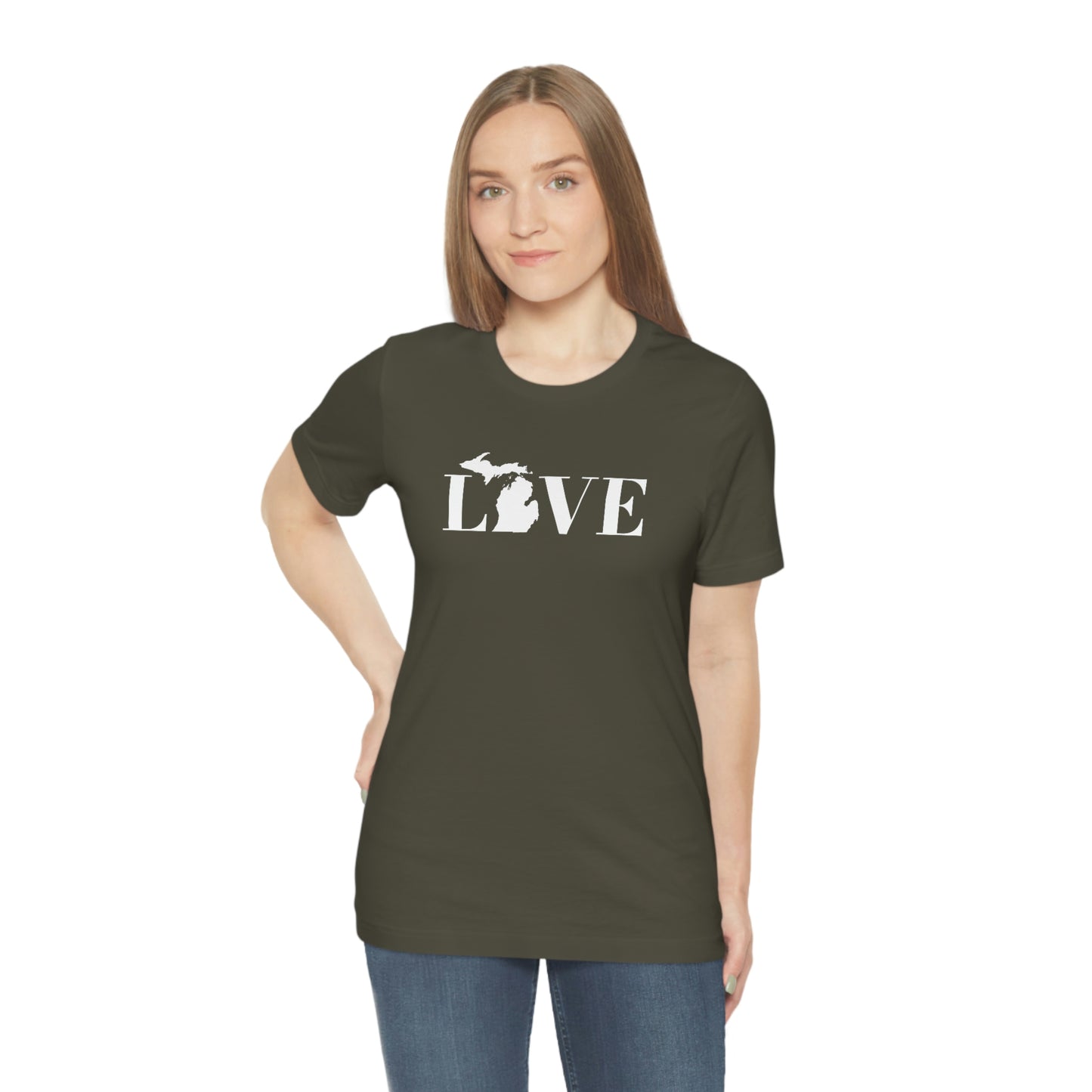 Michigan 'Love' T-Shirt (Didone Font) | Unisex Standard Fit