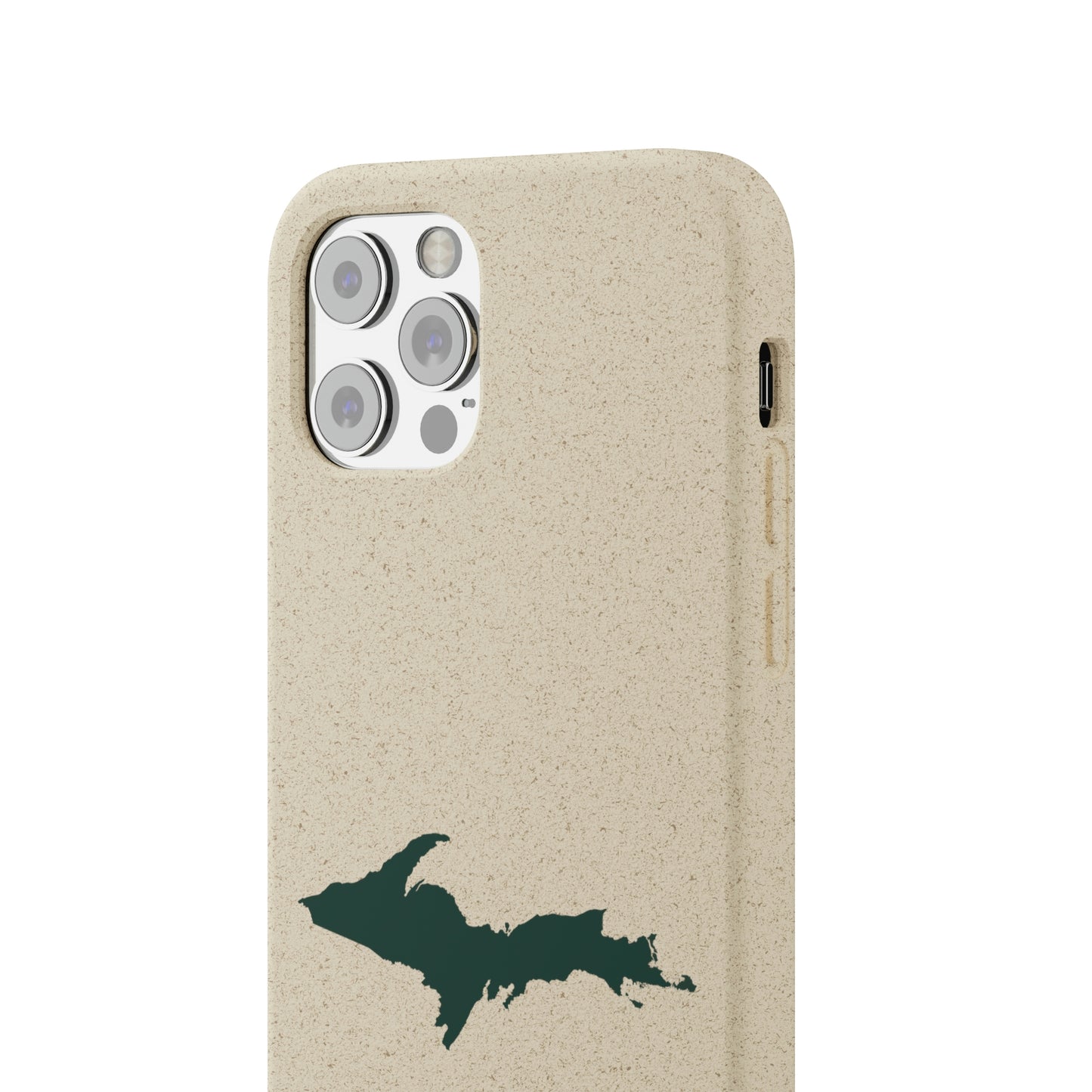 Michigan Upper Peninsula Biodegradable Phone Cases (w/ Green UP Outline) | Apple iPhone