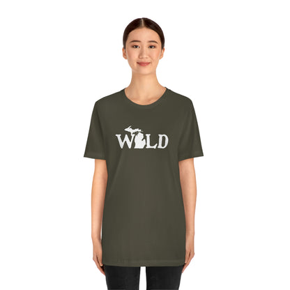 Michigan 'Wild' T-Shirt (Woodcut Font) | Unisex Standard Fit