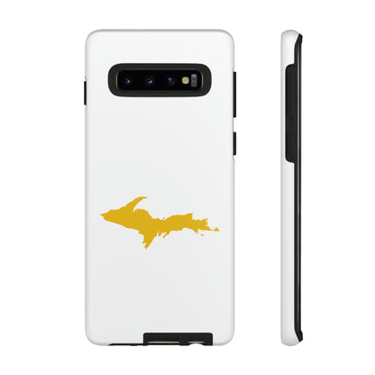 Michigan Upper Peninsula Tough Phone Case (w/ Gold UP Outline) | Samsung & Pixel Android