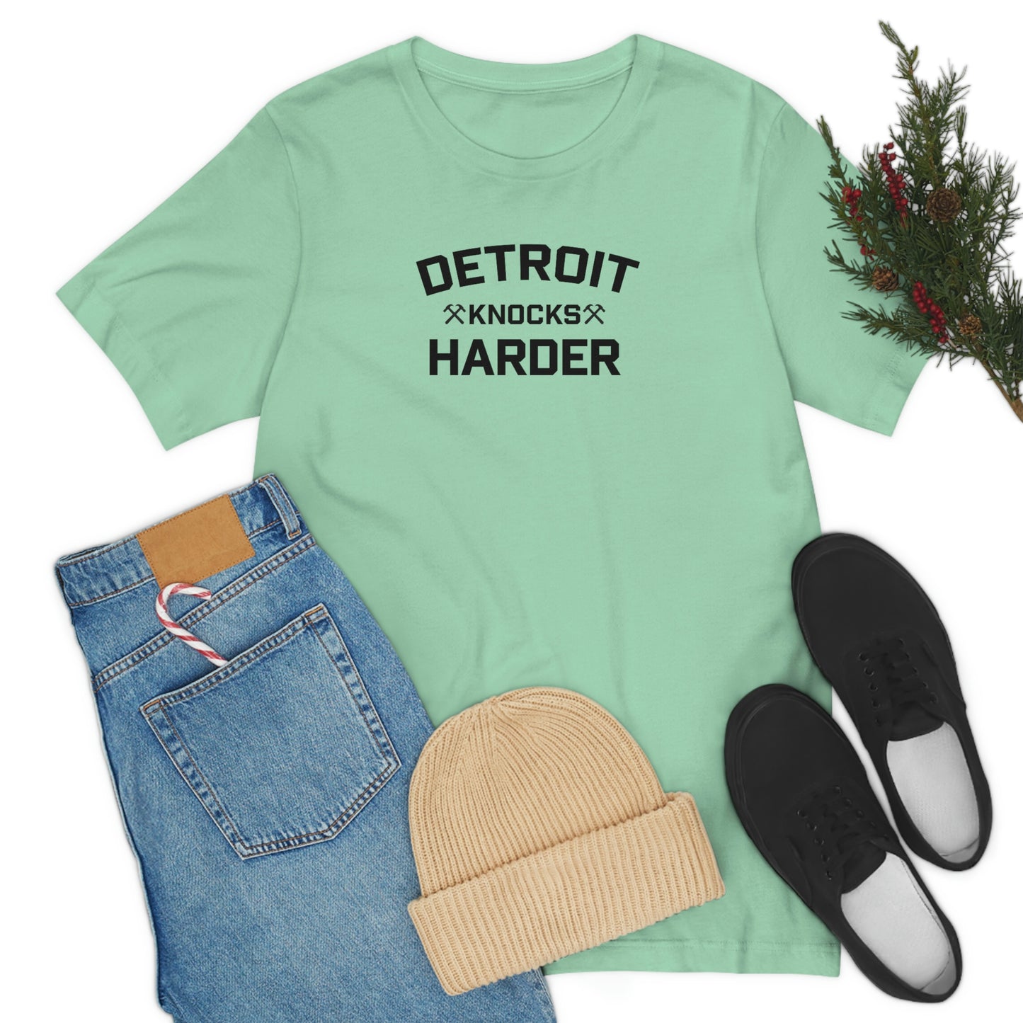 'Detroit Knocks Harder' T-Shirt | Unisex Standard Fit