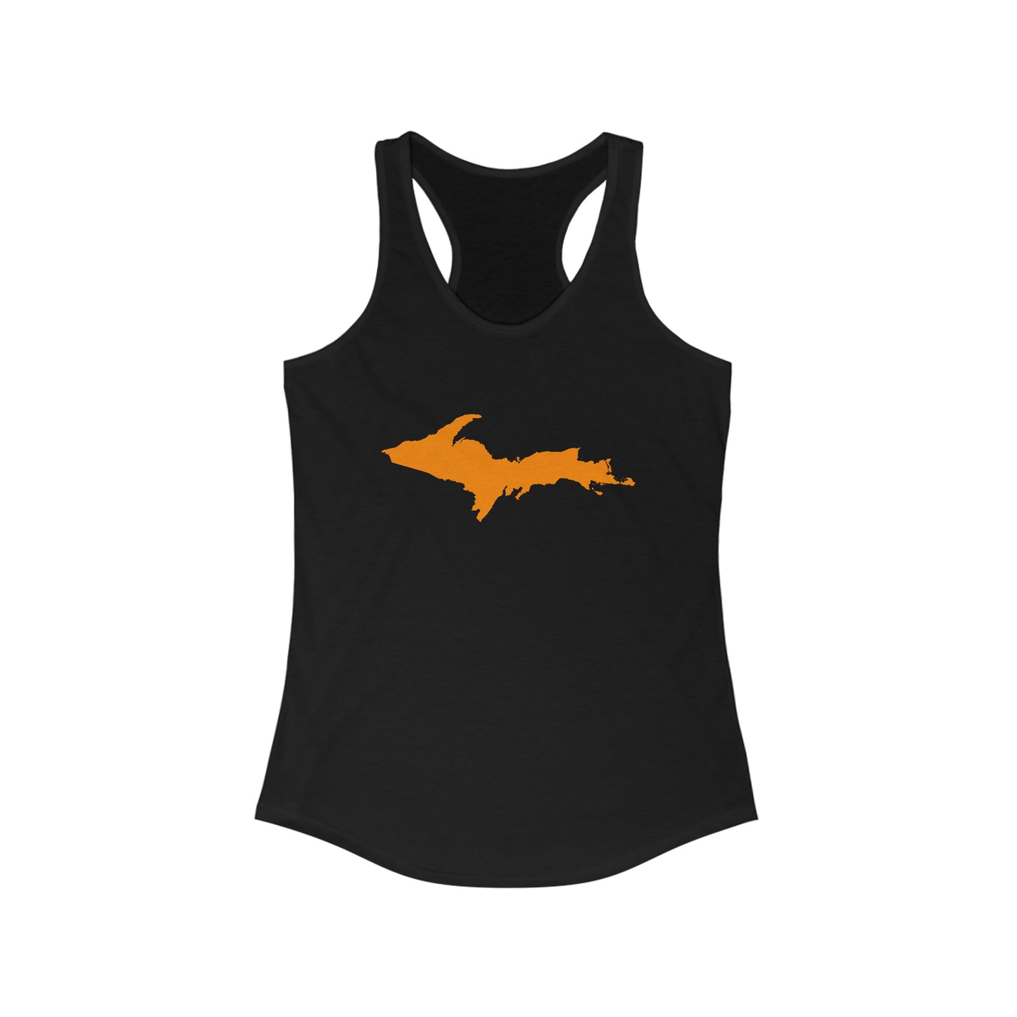 Michigan Upper Peninsula Tank Top (w/ Orange UP Outline) | Women's Racerback