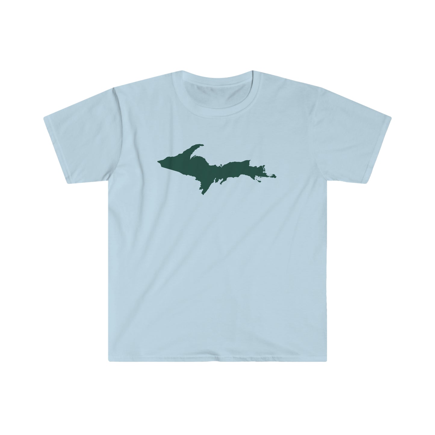 Michigan Upper Peninsula T-Shirt (w/ Green UP Outline) | Unisex Budget