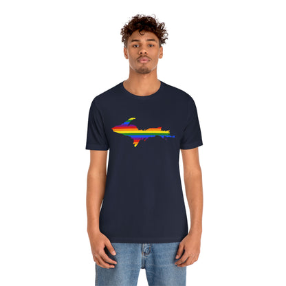 Michigan Upper Peninsula T-Shirt (w/ UP Pride Flag Outline) | Unisex Standard Fit