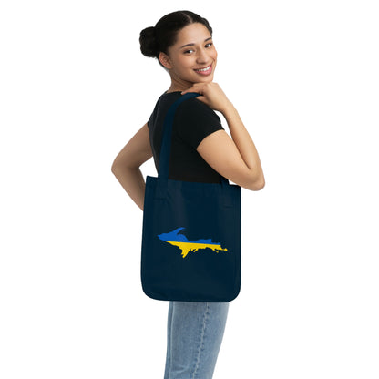 Michigan Upper Peninsula Heavy Tote Bag (w/ UP Ukraine Flag Outline)