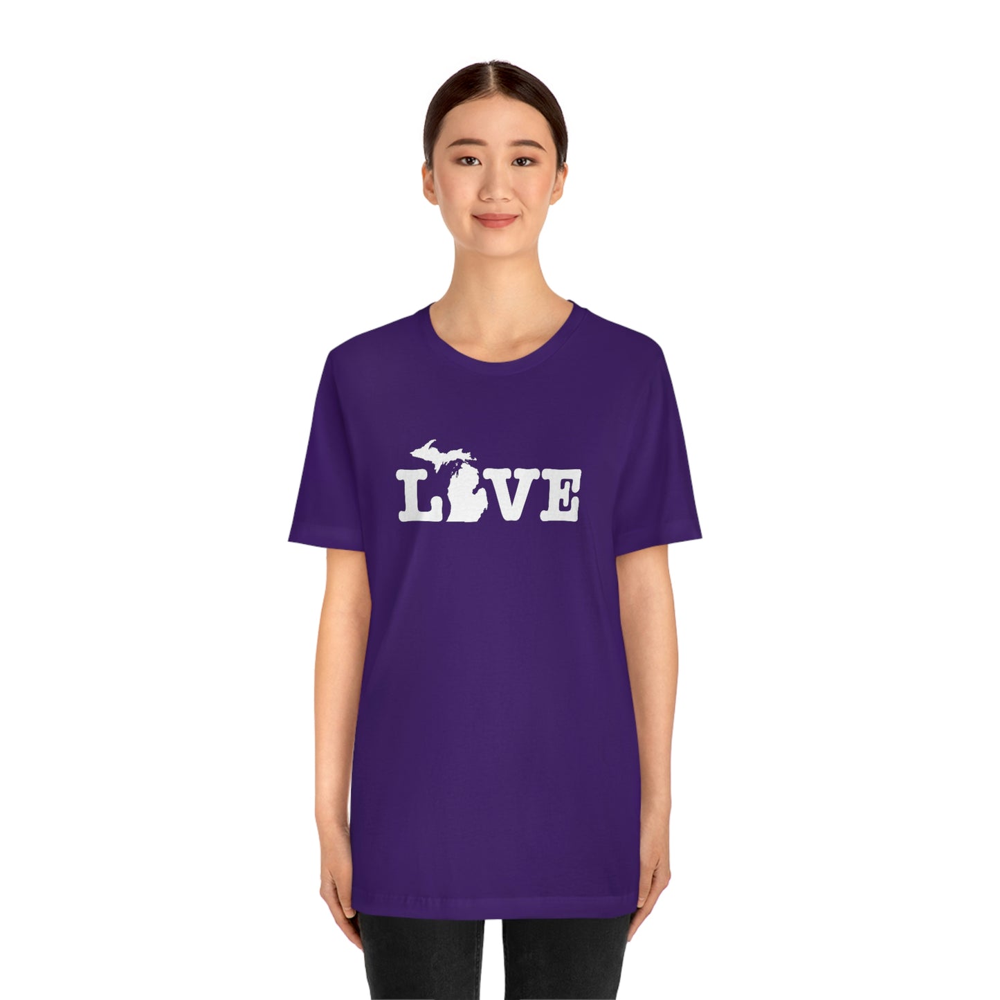 Michigan 'Love' T-Shirt (Typewriter Font) | Unisex Standard Fit