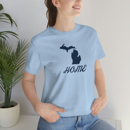 Michigan 'Home' T-Shirt (Retro Script Font) | Unisex Standard Fit