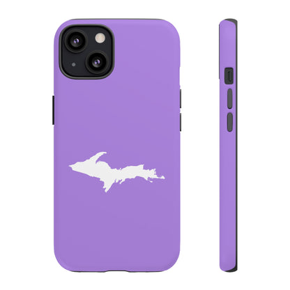 Michigan Upper Peninsula Tough Phone Case (Lavender w/ UP Outline) | Apple iPhone