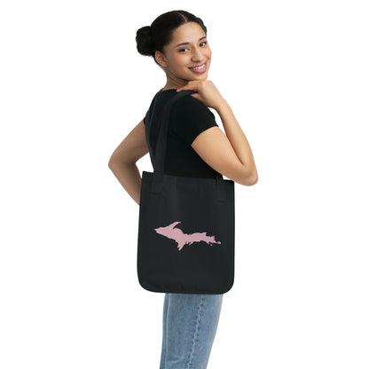 Michigan Upper Peninsula Heavy Tote Bag (w/ Pink UP Outline)