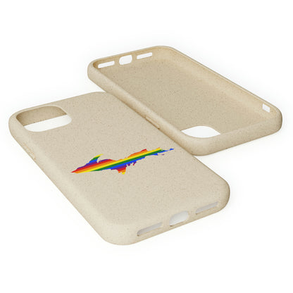 Michigan Upper Peninsula Biodegradable Phone Cases (w/ UP Pride Flag Outline) | Apple iPhone