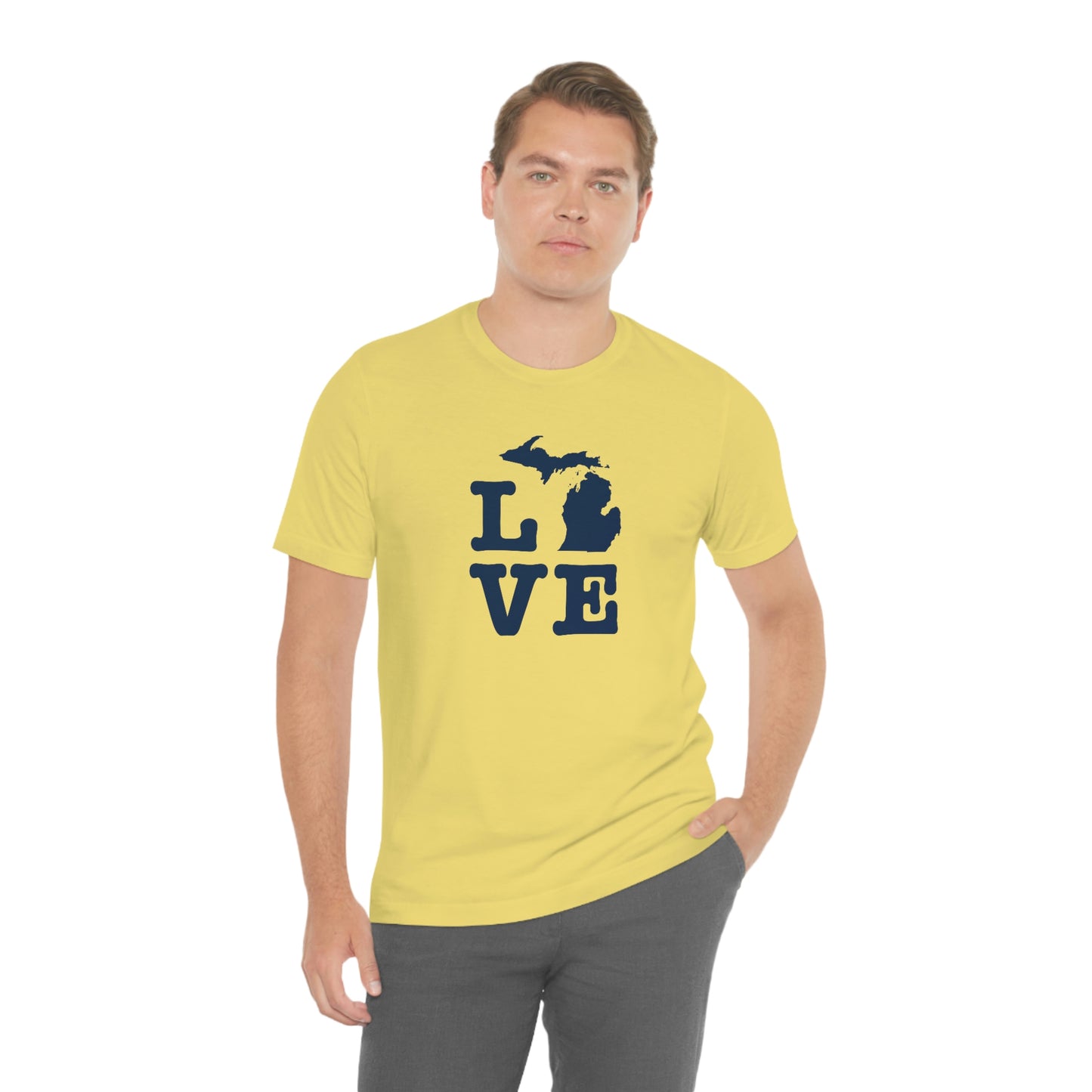 Michigan 'Love' T-Shirt (Typewriter Font) | Unisex Standard Fit