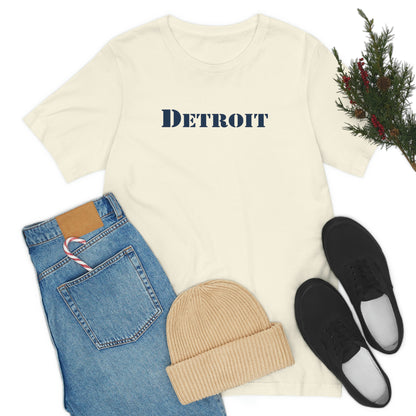 'Detroit' T-Shirt (Army Stencil Font) | Unisex Standard Fit