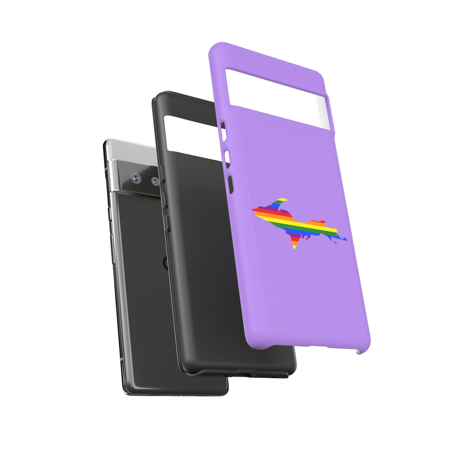 Michigan Upper Peninsula Tough Phone Case (Lavender w/ UP Pride Flag Outline) | Samsung & Pixel Android