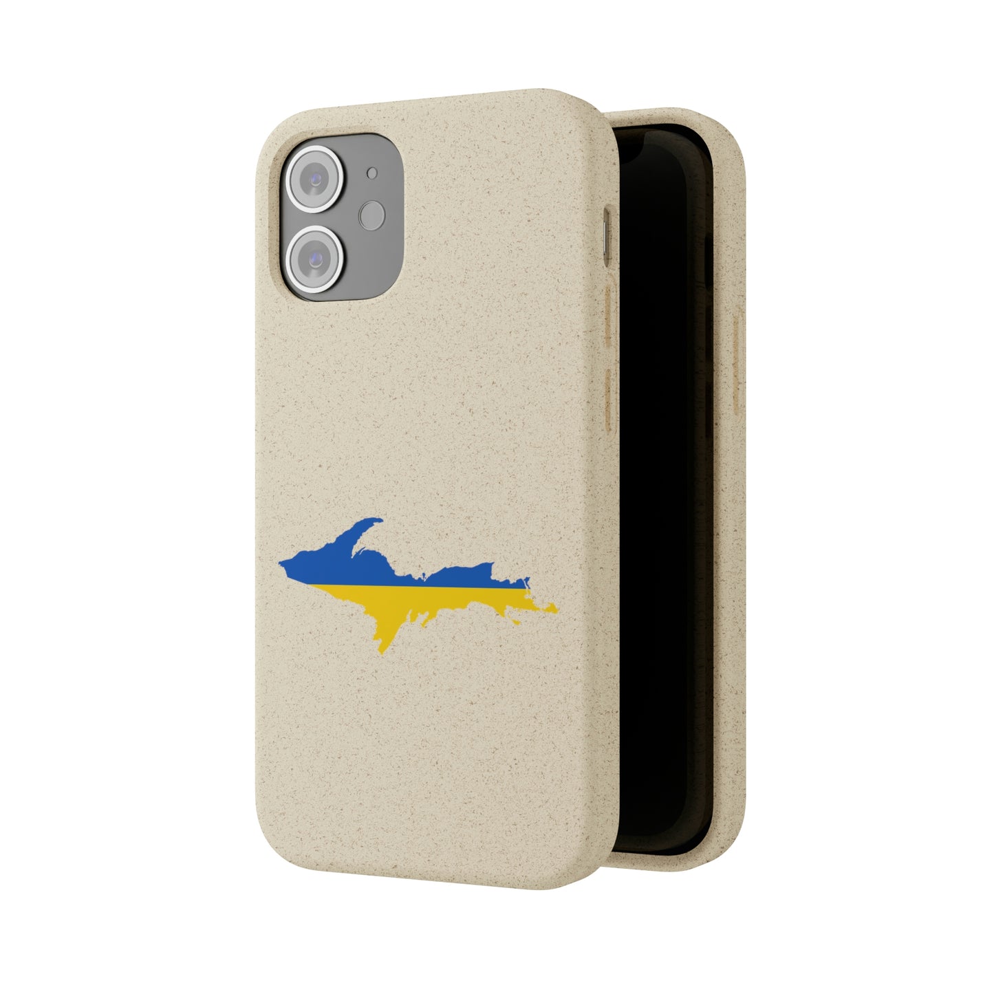 Michigan Upper Peninsula Biodegradable Phone Cases (w/ UP Ukraine Flag Outline) | Apple iPhone