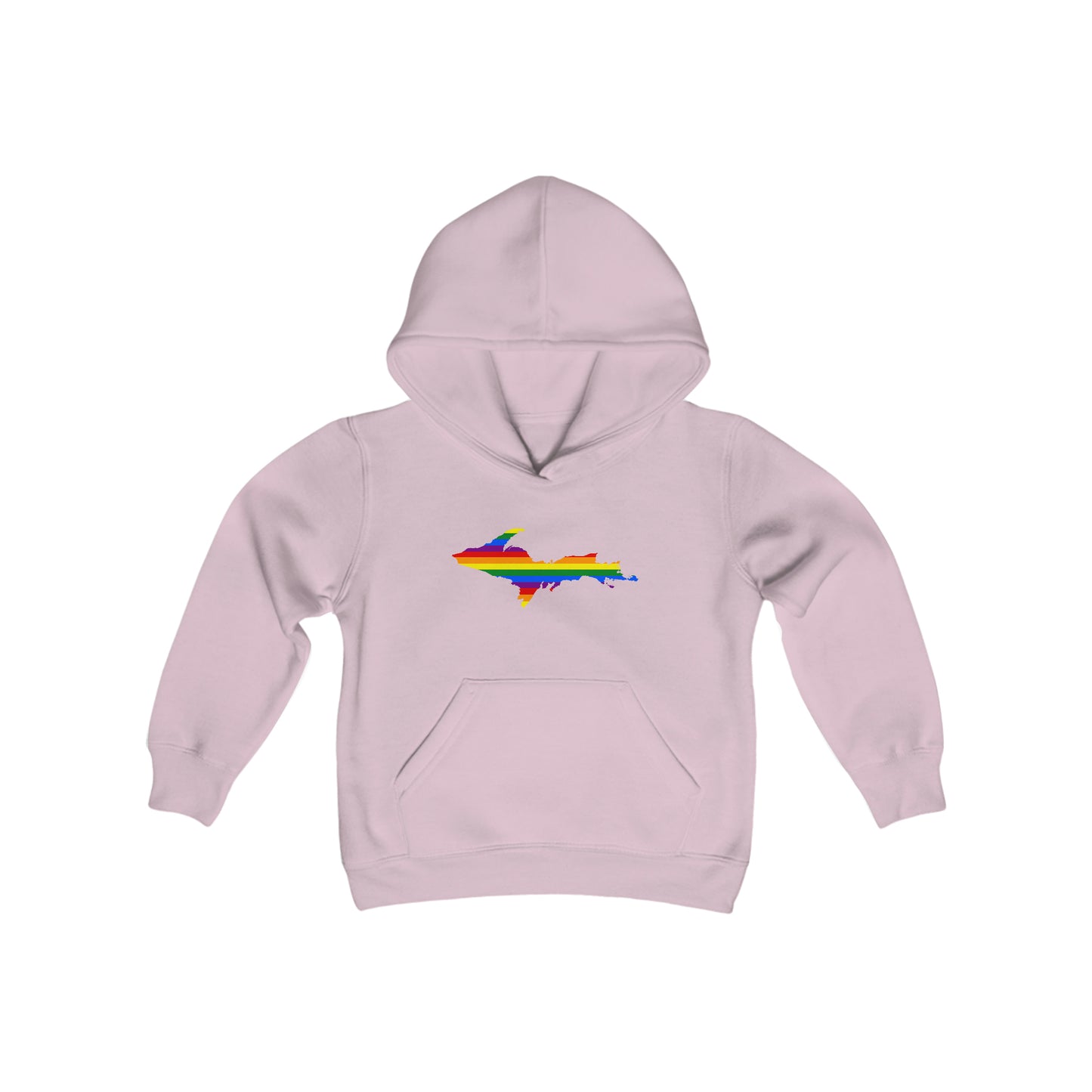 Michigan Upper Peninsula Hoodie (w/ UP Pride Flag Outline)| Unisex Youth