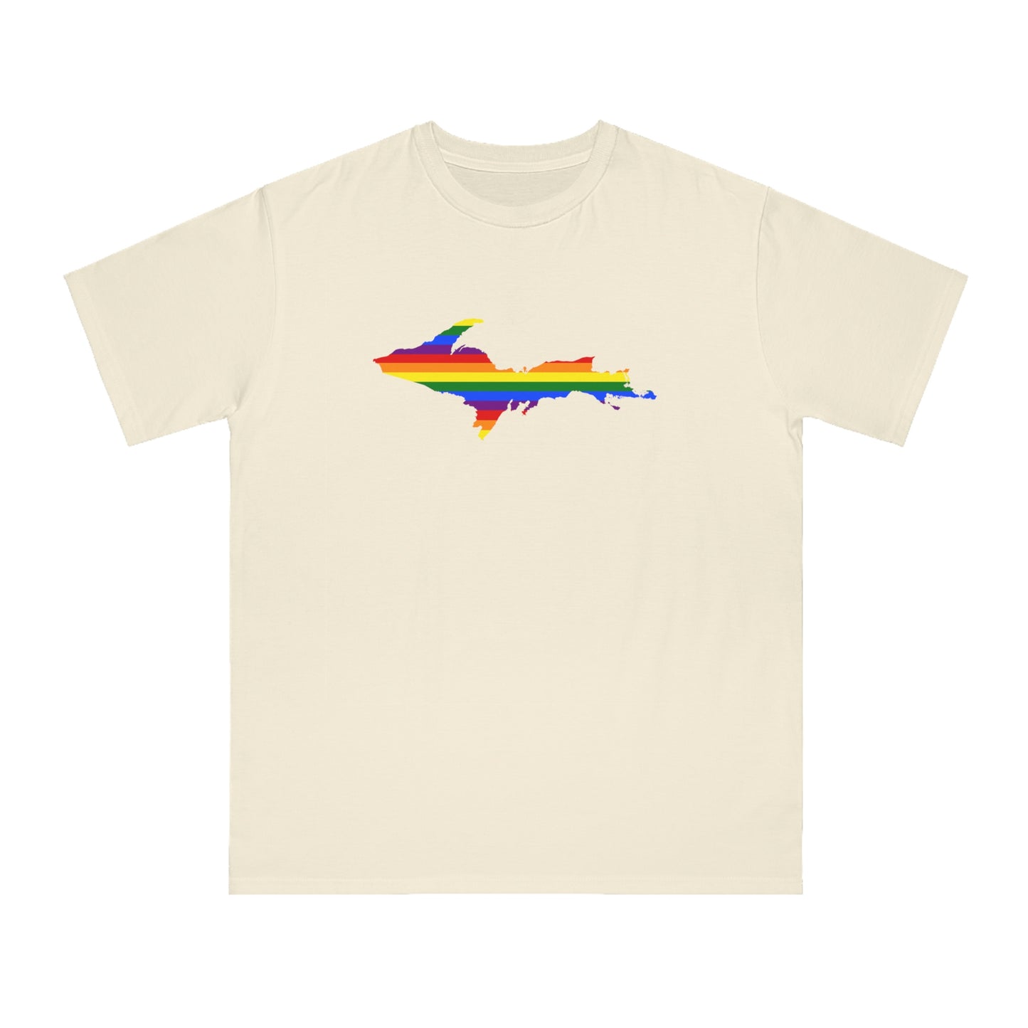 Michigan Upper Peninsula T-Shirt (w/ UP Pride Flag Outline) | Organic Unisex