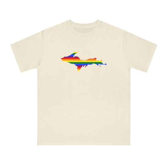 Michigan Upper Peninsula T-Shirt (w/ UP Pride Flag Outline) | Organic Unisex