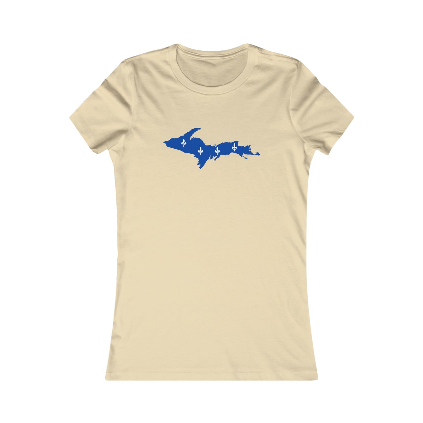 Michigan Upper Peninsula T-Shirt (w/ UP Quebec Flag Outline) | Women's Slim Fit