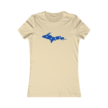 Michigan Upper Peninsula T-Shirt (w/ UP Quebec Flag Outline) | Women's Slim Fit