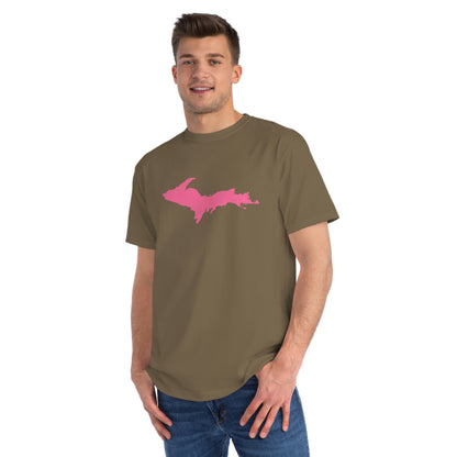 Michigan Upper Peninsula T-Shirt (w/ Pink UP Outline) | Organic Unisex