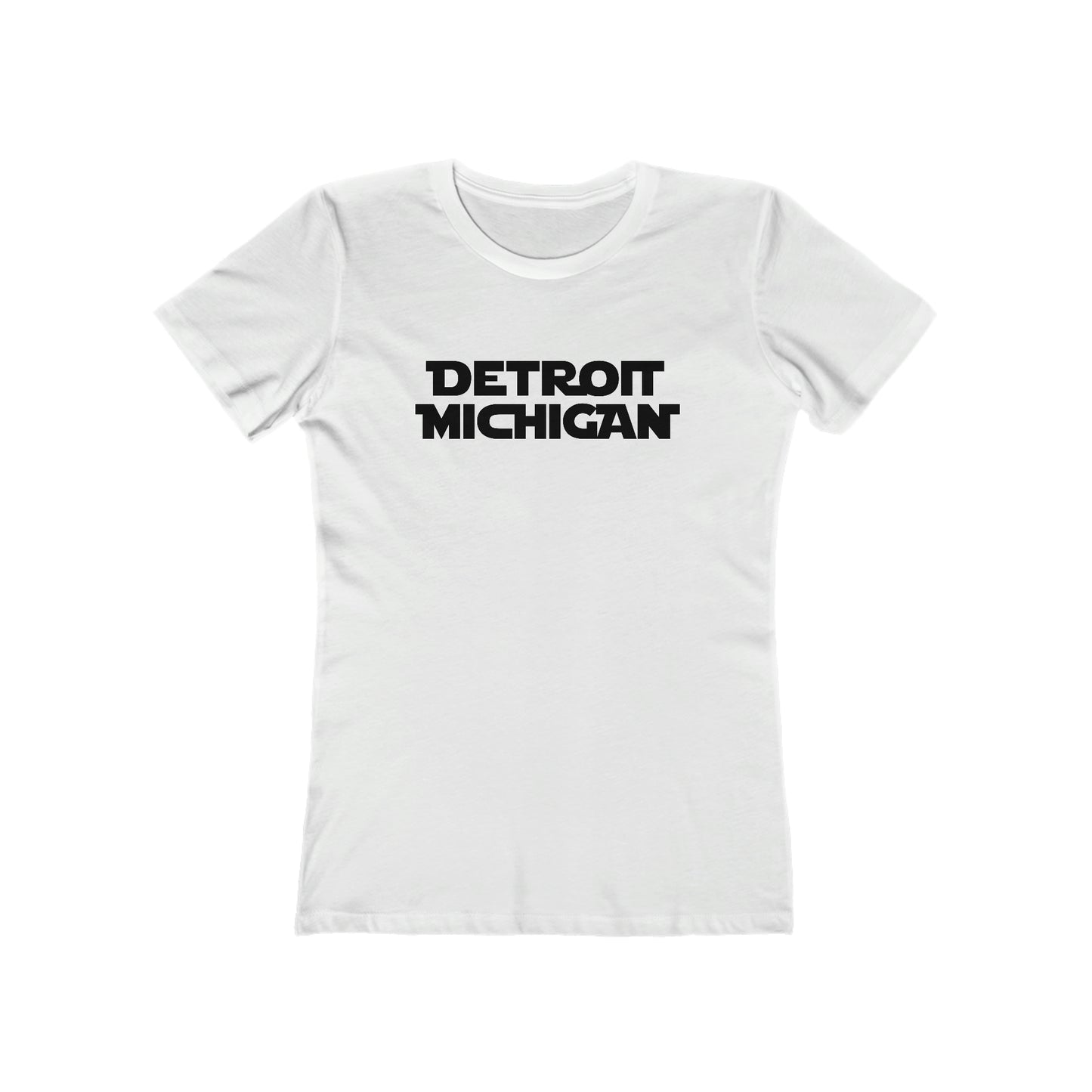 'Detroit Michigan'T-Shirt (1970s Epic Sci-Fi Parody) | Women's Boyfriend Cut