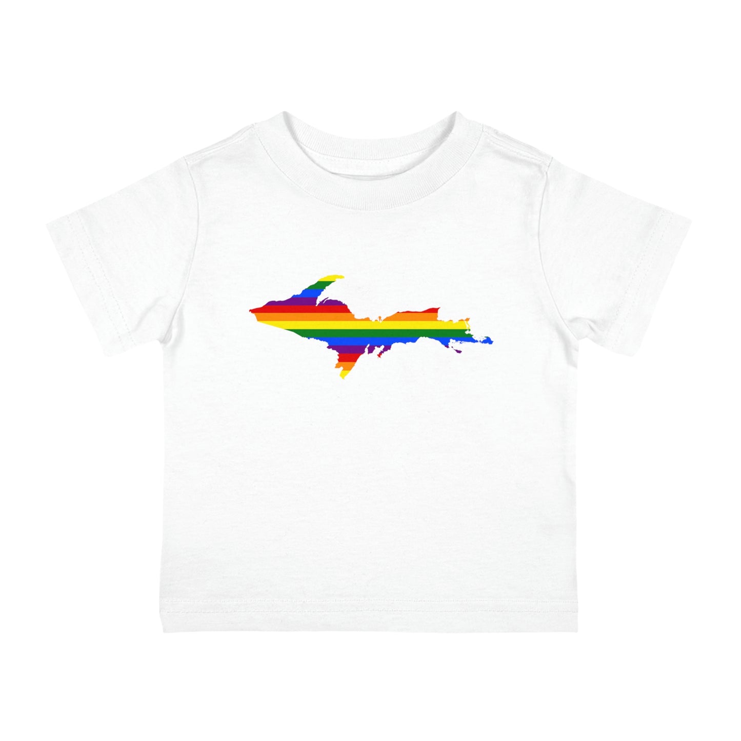 Michigan Upper Peninsula Infant T-Shirt (w/ UP Pride Flag Outline) | Short Sleeve