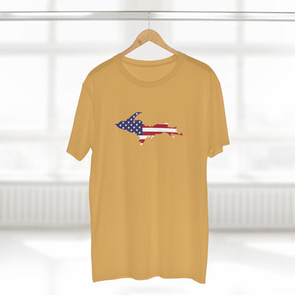 Michigan Upper Peninsula T-Shirt (w/ UP USA Flag Outline) | Men's Heavyweight