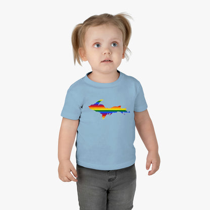 Michigan Upper Peninsula Infant T-Shirt (w/ UP Pride Flag Outline) | Short Sleeve