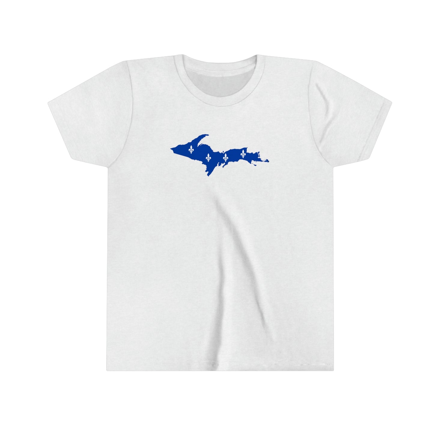 Michigan Upper Peninsula T-Shirt (w/ UP Quebec Flag Outline) | Youth Short Sleeve